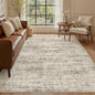 Soalmost 5x8 Area Rugs Brown Low Pile Washable Trendy Faded Style Rug | Vintage by Soalmost