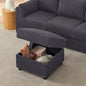 35.3" Corduroy Ottoman with Storage Oversized Ottoman by Cozelegti