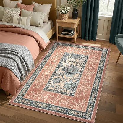 GarveeHome Terracotta Teal 8x10 Area Rugs - Image 2