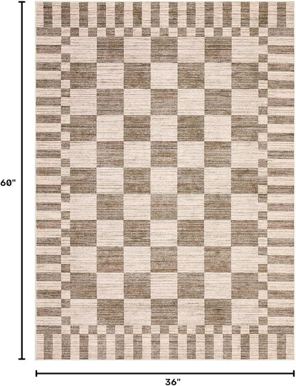GarveeHome Checkered Rug 3x5 Area Rugs - Image 2