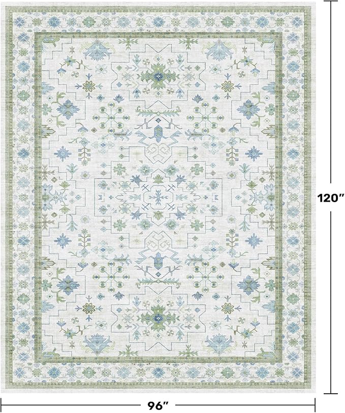 Blue and Green Living Room Rug 8x10 - Image 2