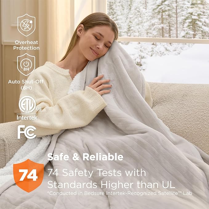 Bedsure Heated Blanket Throw, Soft Electric Blanket - Image 7
