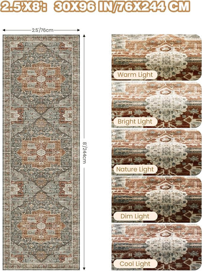 Kitchen Runner Rug Non Slip Washable Rugs 2.5x8, Carpet Runner - Image 2