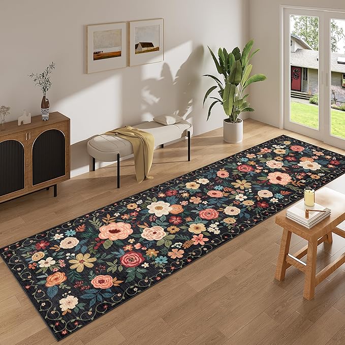 DUKINO 3x12 Washable Runner Rug, Long Hallway Runner Rug Non Slip, Low Pile - Image 7