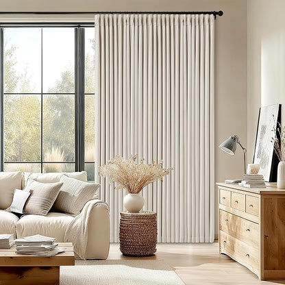 100% Blackout Linen 126 Inch Curtains 2 Panel Set - Image 9