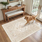 3x5 Rug for Entryway, Washable Area Rug, Living Room, Dining Room, Vintage Rug by Zesthome