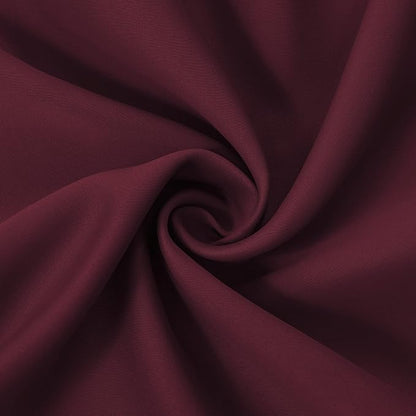 Blackout Curtains 66 x 84 inch/Burgundy Red Curtains Set of 2 Panels/Thermal - Image 5
