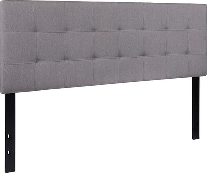 Flash Furniture Bedford Tufted Upholstered Queen Size Headboard in Light Gray - Image 3