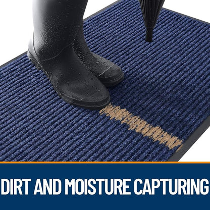 OLANLY Front Door Mat 71x47, Waterproof Heavy-Duty Indoor Outdoor Doormat | Blue - Image 5
