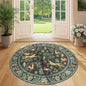 DUKINO 4ft Round Rug, Washable Animal Small Round Area Rug Non Slip, by DUKINO