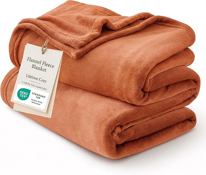 Bedsure GentleSoft Orange Fleece Blanket King Size by Unknown
