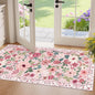 DUKINO 2x4 Entryway Rug, Floral Washable Kitchen Rugs Non Slip, Soft Indoor by DUKINO