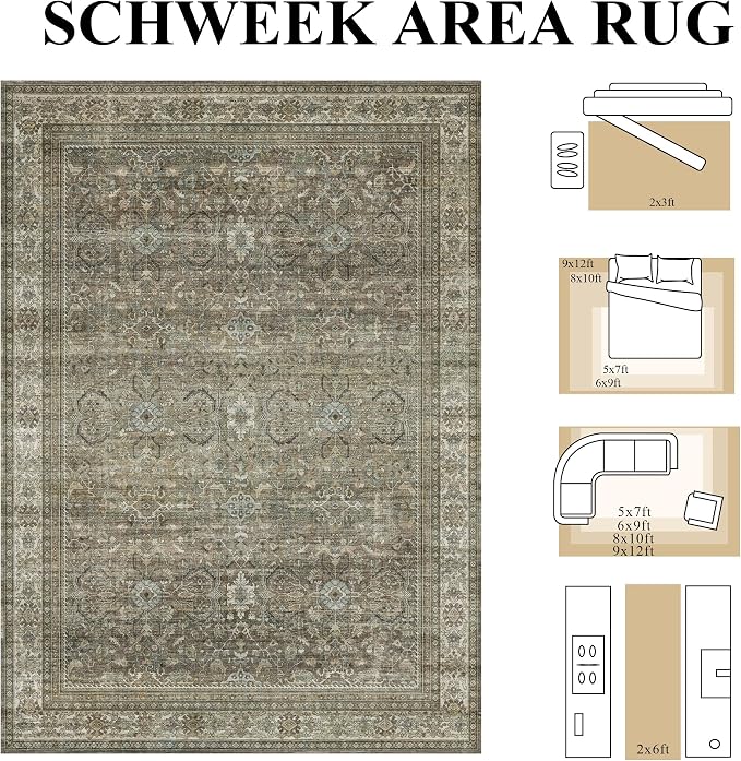 Schweek Brown Grey 5x7 Area Rug - Image 2