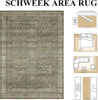 Schweek Brown Grey 5x7 Area Rug - Image 2