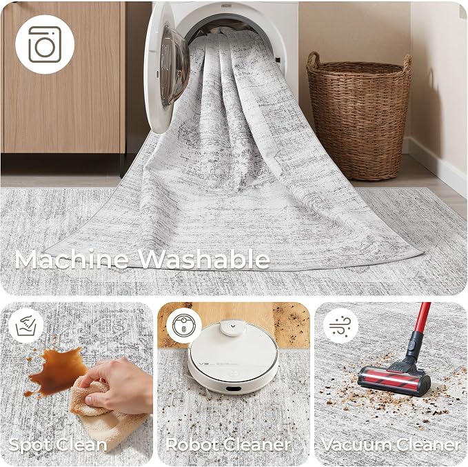 2x6 Runner Rug Non Slip, Washable Hallway Runner Rug, Nursery Room, Soft Runner - Image 8