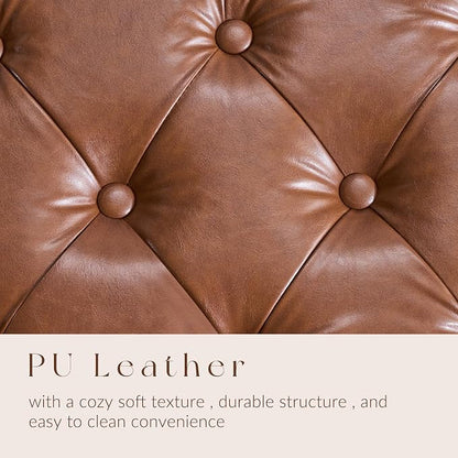 GRAINELL Storage Ottoman Bench, Upholstered Tufted Bedroom Bench - Image 4