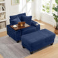 KEIKI Corduroy Storage Armrest Sofa, Single Versatile Seat by KEIKI