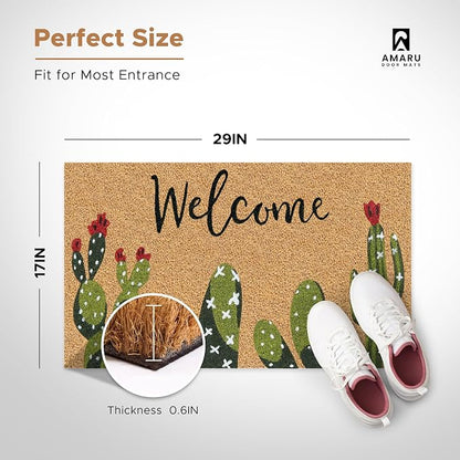 Coir Welcome Mat, 17 x 29 in | 100% Natural Coir, Anti-Shedding, Durable PVC - Image 3