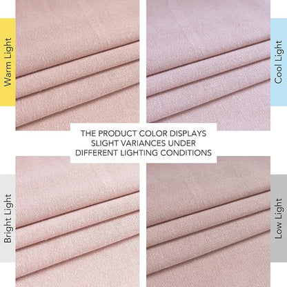 NICETOWN Linen Light Pink Sheer Curtains - Image 7