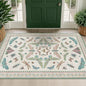 Washable Sage Green Large Entryway Rug, 3x4 Area Rugs by HazoHaus