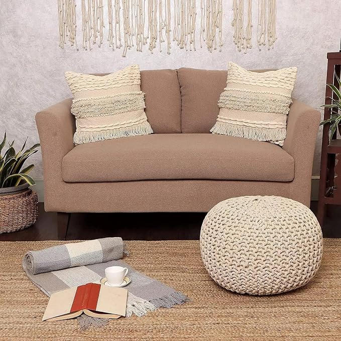 · REDEARTH · Round Pouf Ottoman - Image 7