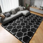 Area Rugs for Living Room, 5x8 Fluffy Black and White Bedroom Geometric Rug | by ONASAR