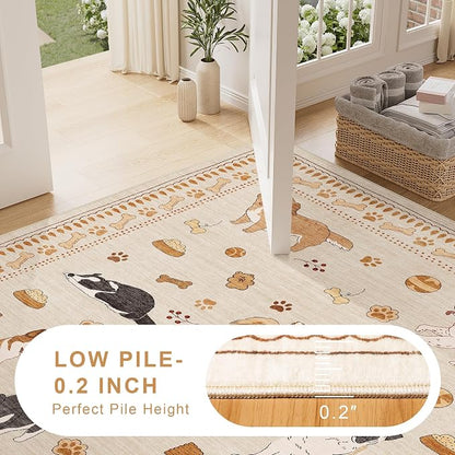 DUKINO 8x10 Area Rug, Washable Dog Rugs - Image 8