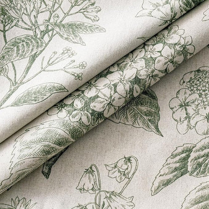 Set of 2 Decorative Floral Pillow Covers 18x18 Inch Dark Green | Neutral - Image 2