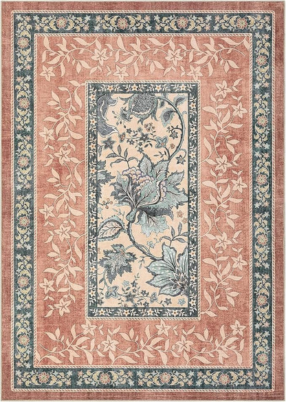 GarveeHome Terracotta Teal 2x3 Door Mat Indoor Rugs - Image 9