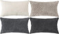 Set of 4 Grey White Taupe Decorative Throw Pillow Covers 12x20 Inch Corduroy by Cozoomy