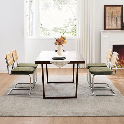 Zesthouse Natural Rattan Dining Chairs Set of 2, Mid Century Modern Dining - Image 7