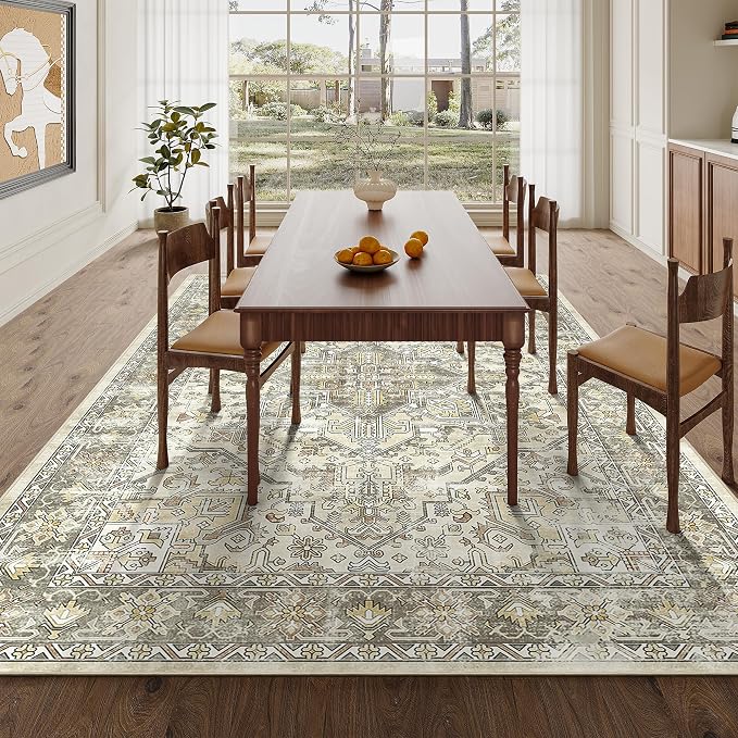 5x7 Area Rugs for Living Room, Large Washable Rug, Dining Room, Low Pile - Image 8