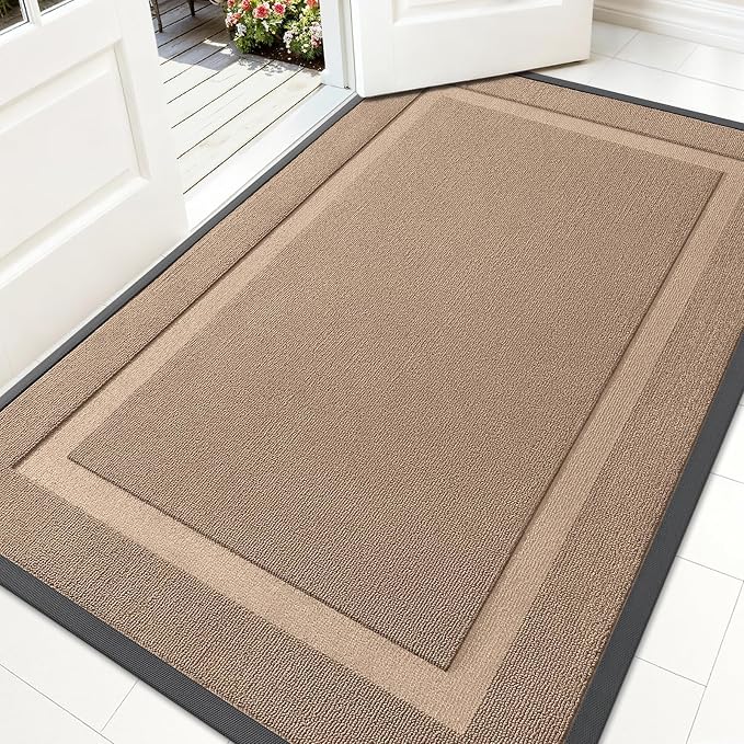 OLANLY Front Door Mat Outside 59x34, All-Season Heavy-Duty Rubber Doormat | by OLANLY