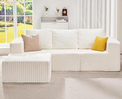 Hobestluk Modular Sectional Sofa Memory Foam Couch Oversized Sectional Sofa by YourHomeDeservesMore