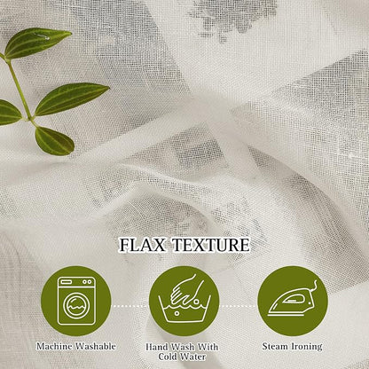 NICETOWN Natural Linen Curtains - Image 4