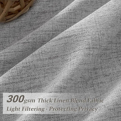 PleatedDrapes Light Grey Pinch Pleat Curtains 105 Inches Extra Long - Image 3