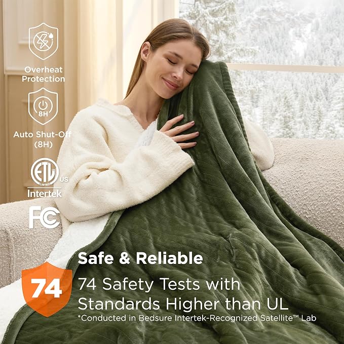 Bedsure Heated Blanket Throw, Soft Electric Blanket - Image 7