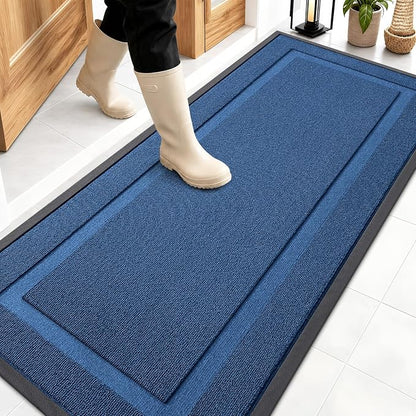 OLANLY Front Door Mat Outside 59x23, All-Season Heavy-Duty Rubber Doormat | by OLANLY