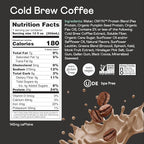 OWYN Only What You Need Vegan Plant-Based Protein Shake, Cold Brew Coffee, 12 Pack, with 20g Plant Protein, Omega-3, Prebiotic supplements, Superfoods Greens Blend, Gluten-Free, Soy-Free, Non-GMO