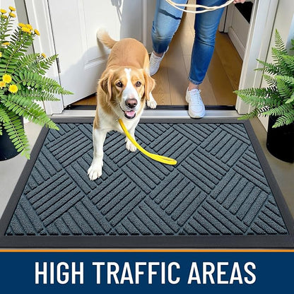 OLANLY Front Door Mat Outside Entrance 35x23, Waterproof Heavy-Duty Doormat | - Image 6