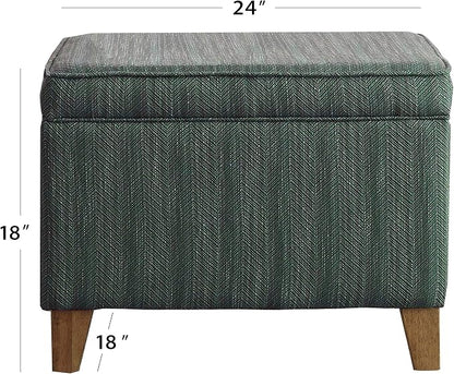 Homepop Home Decor | Medium Square Storage Ottoman - Image 3
