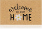Coir Welcome Mat, Welcome to Our Home, 17x29 in | 100% Natural Coir, by AmaruDoorMats