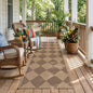 Lahome Checkered Easy Jute Outdoor Runner Rug, 2x6 Kitchen Rugs Washable | by Lahome