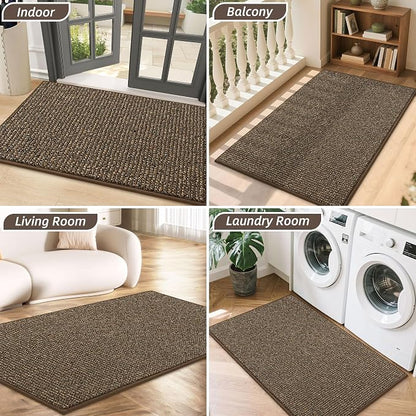 BEQHAUSE Dirt Trapper Door Mat 32" x 48", Non-Slip Washable Doormats, Low - Image 8