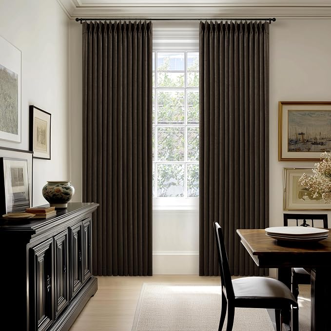 Extra Long 120 Inch Blackout Chocolate Brown Curtains - Image 4