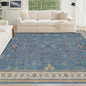 5x8 Rug for Living Room, Boho Eclectic Area Rugs Blue Modern Low-Pile Carpet by HazoHaus