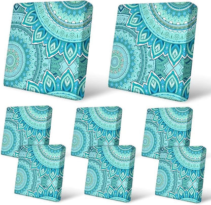 8Pcs Patio Cushion Covers Stretch Outdoor Furniture Protector Slipcovers | by pickyNproud