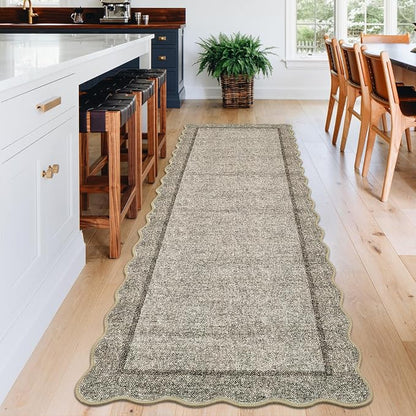 GarveeHome Scalloped Washable 2x10 Kitchen Runner Rug Non Slip - Image 3