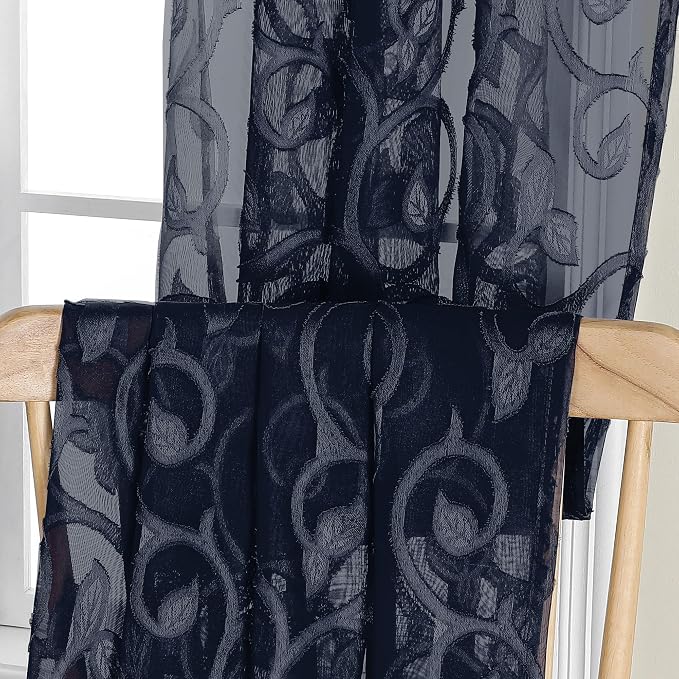 Furman Sheer Curtains 54 Inch Length 2 Panels Set - Image 7
