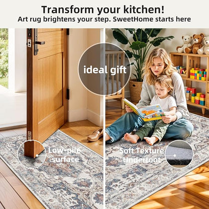 2-Piece Kitchen Runner Rug Set: Washable Non-Slip Floor Mats - Image 4